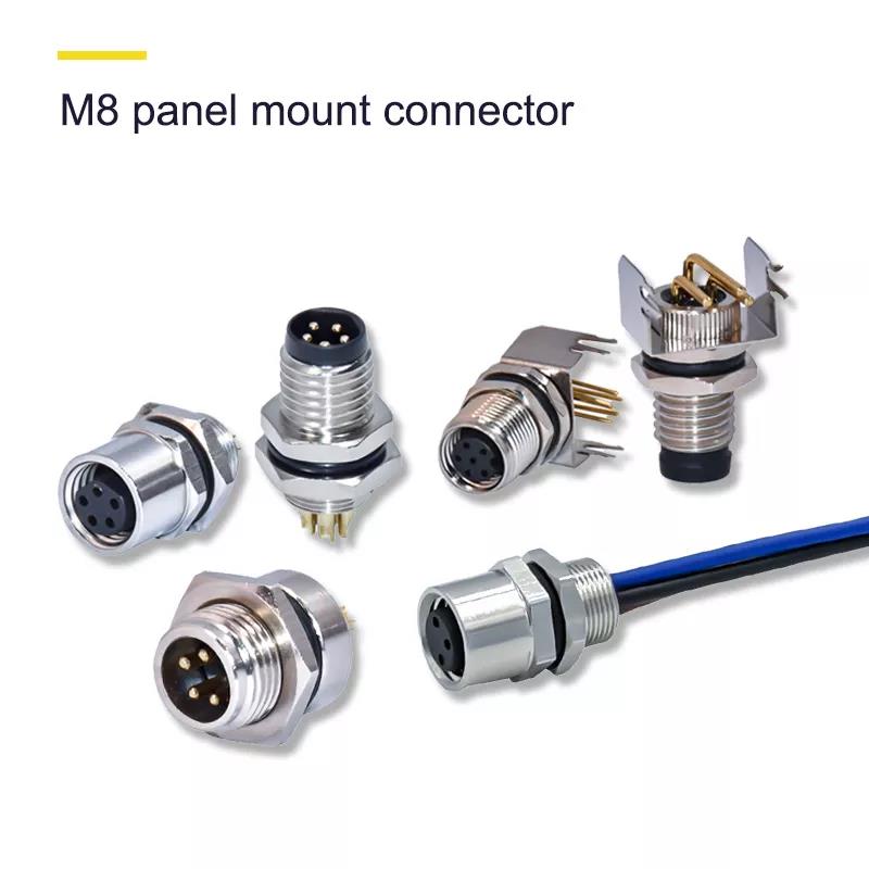 M5 M8 M12 M16 M23 connector 2 3 4 5 6 8 12 17 Pin ip68 Waterproof panel Mount die Line Adapter connector