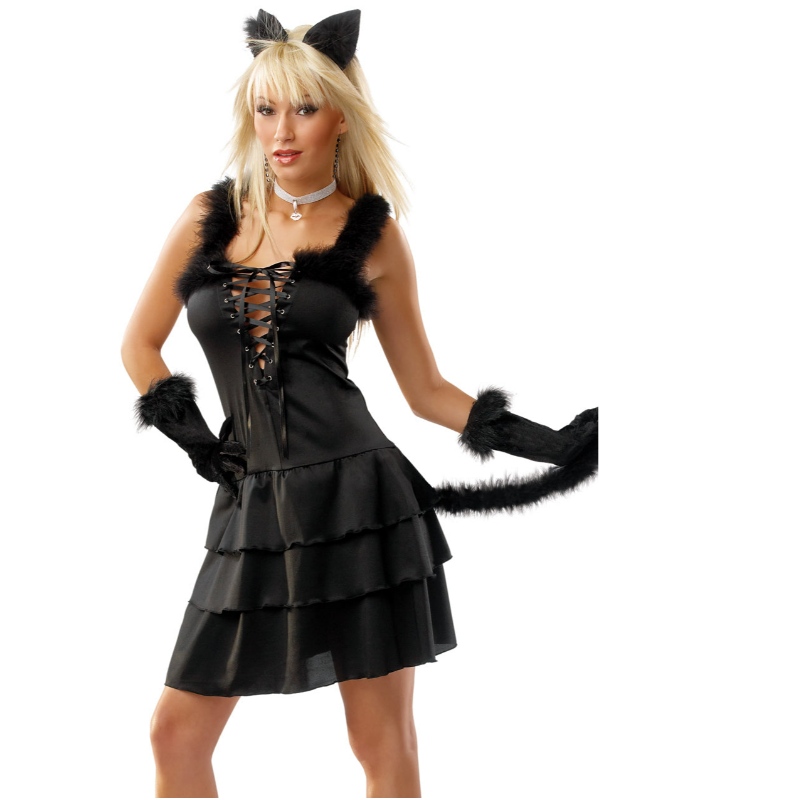 Disfraz de Halloween de gato negro