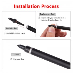 Flecha de extensión flecha de punto de campo de 100 tornillos flecha de carbono de 7,62 mm