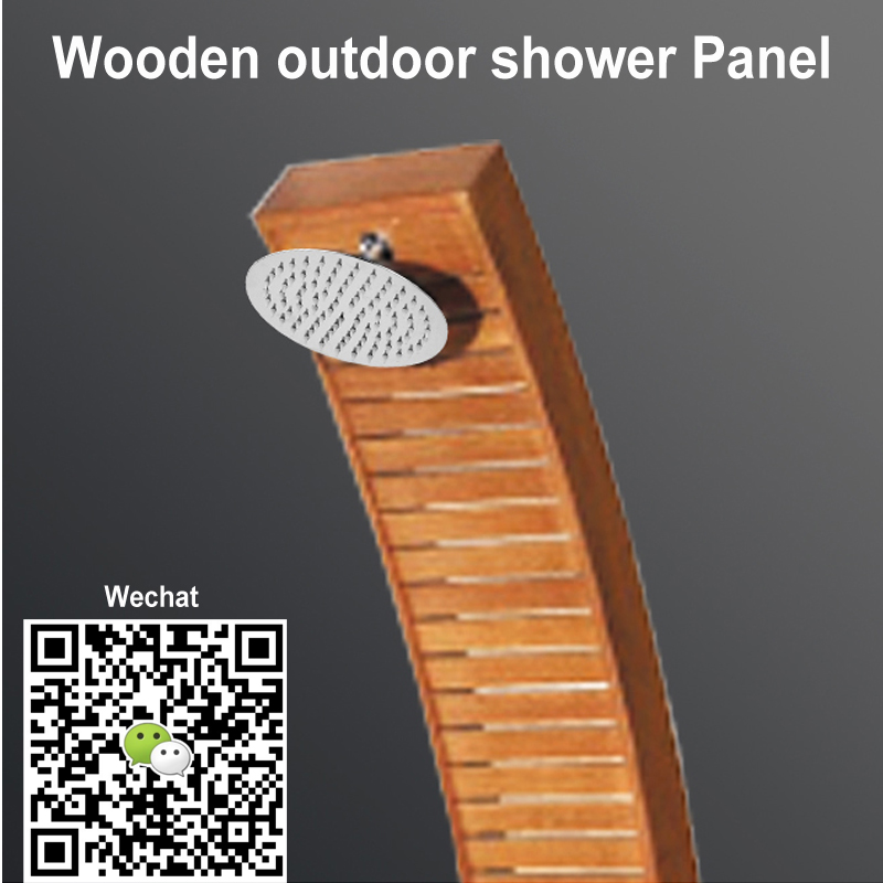 Panel de ducha exterior cf5002, panel de ducha exterior de madera, panel de ducha de jardín, ducha exterior independiente