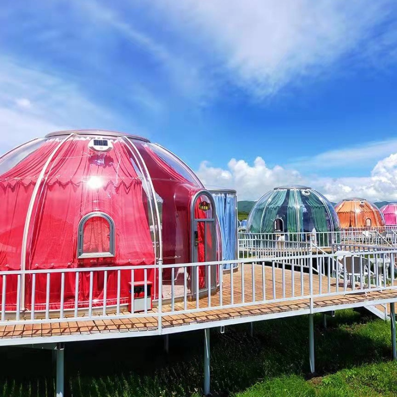 5,3 + 2,1 m tienda de cúpula transparente de lujo
