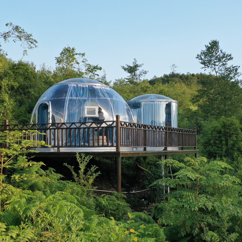 Tienda de 4 metros de lujo con cúpula transparente para hoteles de vacaciones, campings y actividades al aire libre