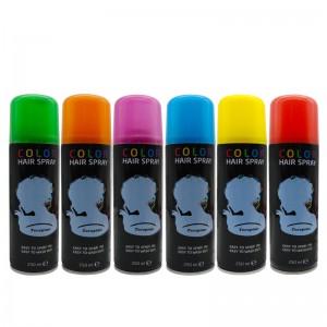Coloridos tintes para el cabello spray spray fiesta de cabello color spray spray temporal lavable cabello color spray