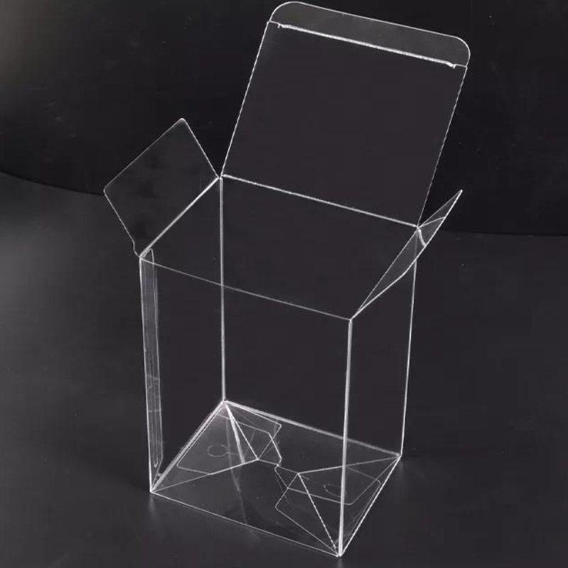 Caja de protección de plegado de mascotas transparente