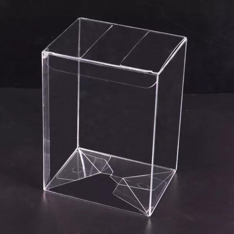 Caja de protección de plegado de mascotas transparente