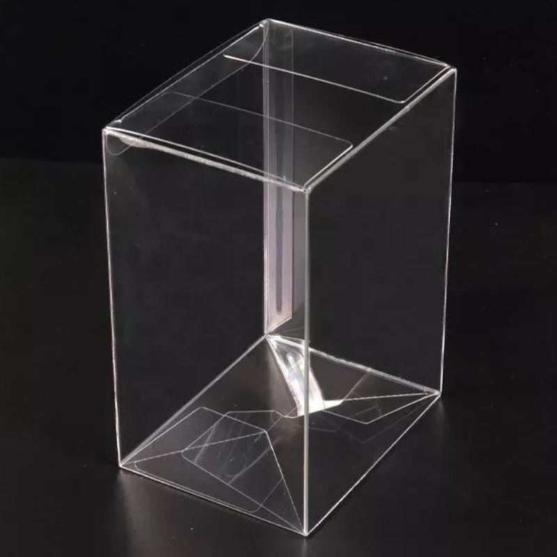 Caja de protección de plegado de mascotas transparente
