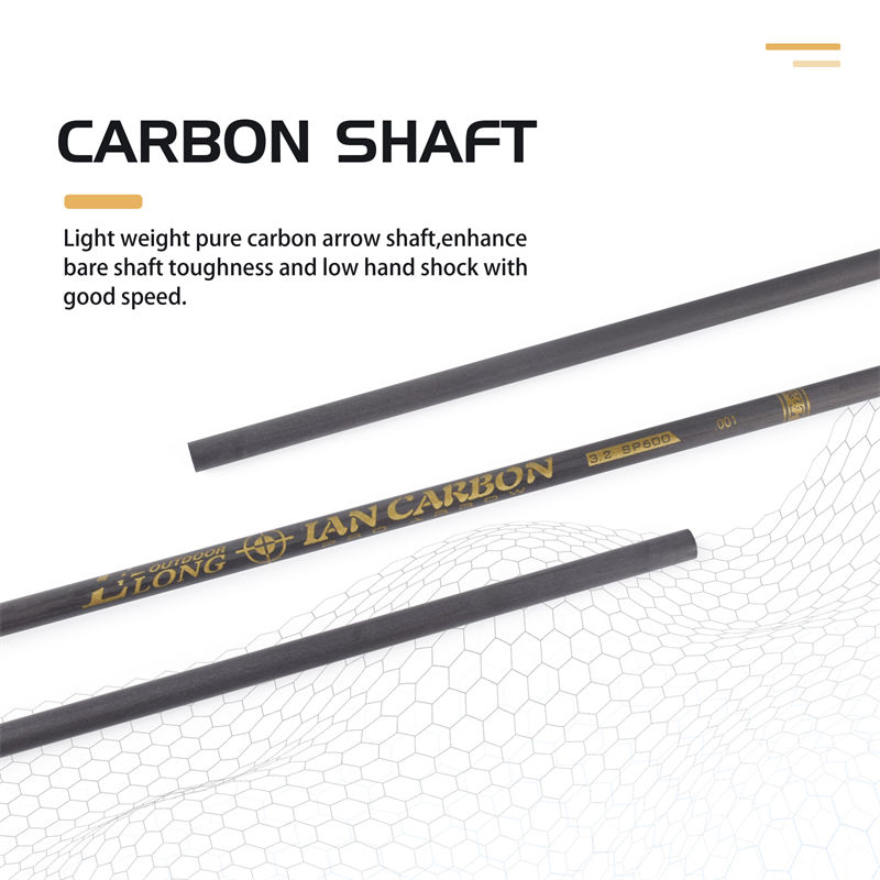 Elongarrow 32 pulgadas de 3.2 mm SP600 Eje de flecha de fibra de carbono para arqueros