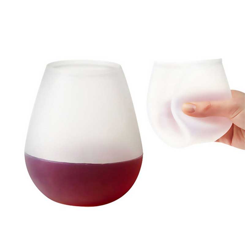 Copas de vino de silicona al aire libre tazas de silicona inquebrantables para un picnic de viaje