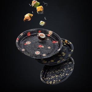 Personalice la caja de sushi redonda, la caja de sushi desechable reciclable ecológica con tapa