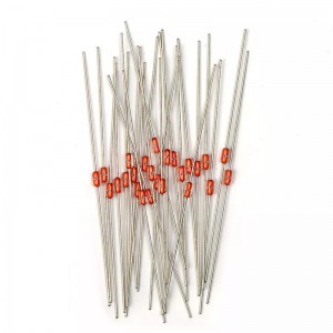 Medición de la temperatura del Termistor recubiertos de vidrio en el paquete de vidrio mf58 Termistor NTC