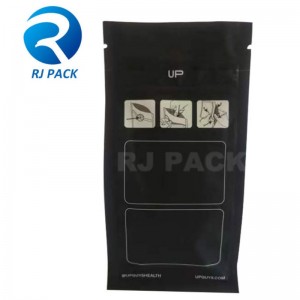 Bolsa de fondo plana resistente a losniños con ventana