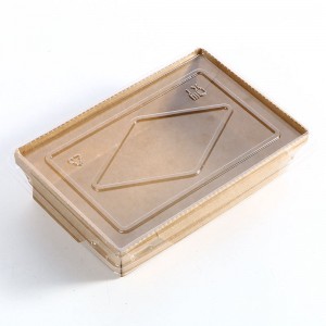 Ensalada biodegradable de biodegradación personalizada ecológica y amigable lonchera de papel kraft kraft