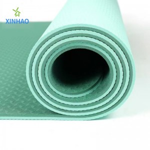 Protección ambiental doble capa personalizable (4/6/8mm) tpe yoga estera al por mayor, adecuada para yoga, fitness, pilates