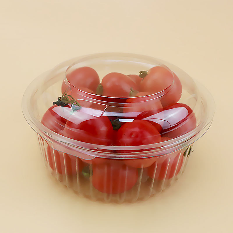 Caja de fruta de plástico desechable transparente de almacenamiento de fruta fresca