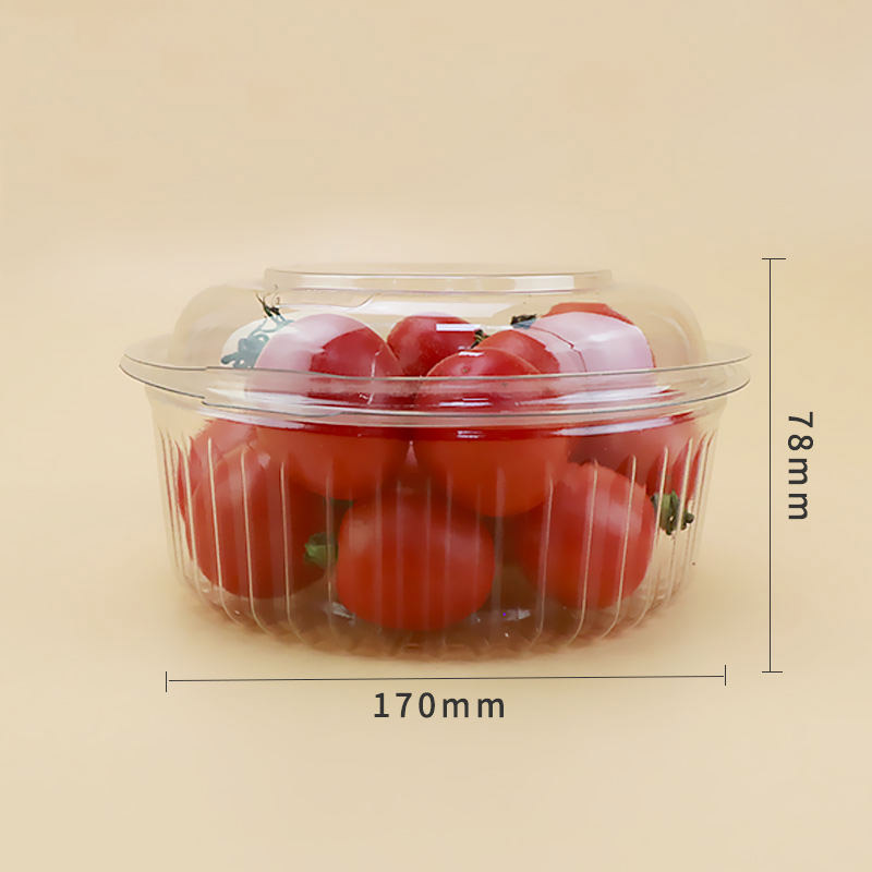 Caja de fruta de plástico desechable transparente de almacenamiento de fruta fresca