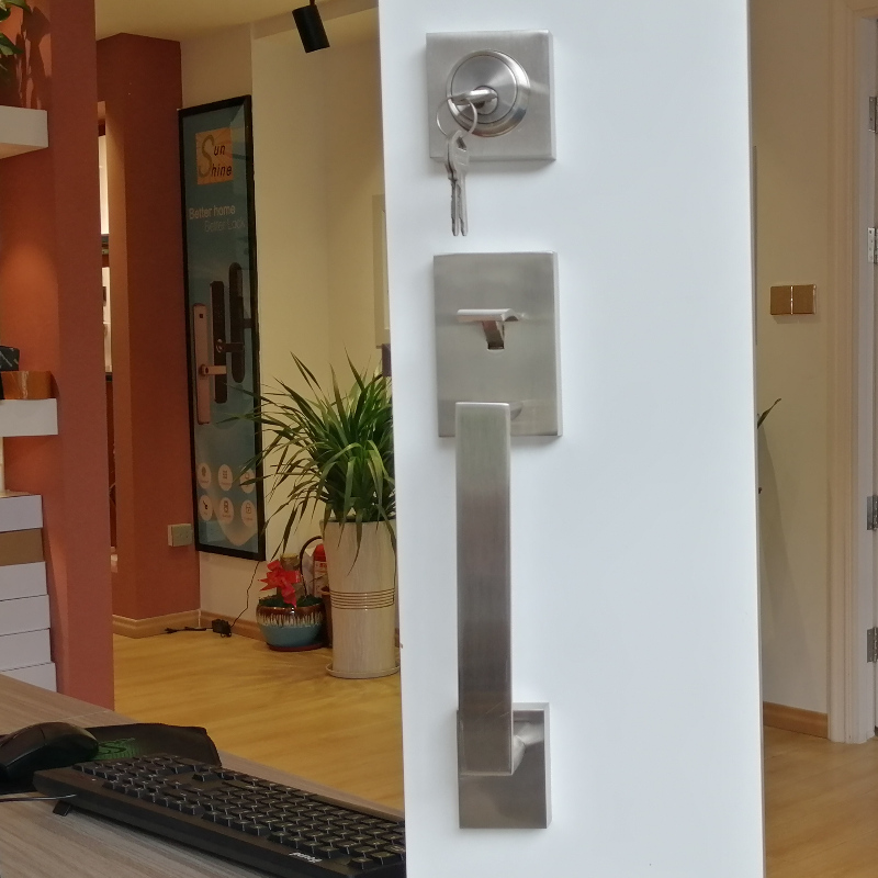 8002 Manejo tubular de entrada frontal, bloqueo de entrada de alto grado de servicio pesado Locksets-mate Black