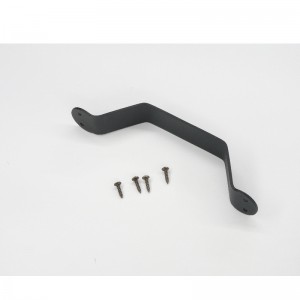 Juego de manija de la puerta de granero BH003, mango de tracción de acero sólidonegro para puertas corredizas de granero, puertas, garajes, cobertizos