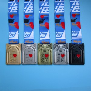 Medallas combinadas de escudo de cobre de oro plateado con aleación de zinc