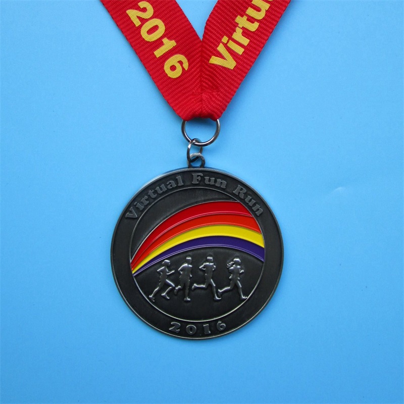 Medallas de eventos virtuales antiguos chapados medallas 3D Rainbow