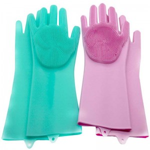 Guantes de limpieza de cocina Guantes de goma de goma Guantes de goma para lavar platos para lavavajillas de guantes de silicona,