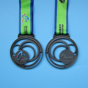 Medallas de ciclismo personalizados de diseño hueco medallas de metal fundido