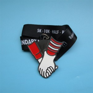 Medallas de triatlón Diseñe su propia medalla de aleación deportiva con cinta