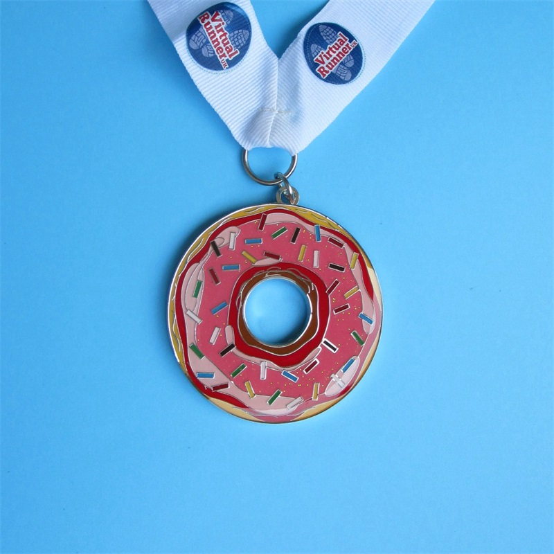 Medalla de oro de metal personalizado Impresión colorida Medalla deportiva virtual
