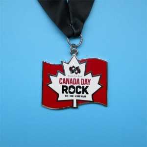 Medallas esmaltadas Medalla de cobre de plata de metal personalizado premios coloridos