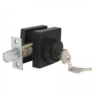 3601 Lock de cerrojo de cilindro cuadrado 3601 para la puerta delantera para la puerta delantera - Matte Black