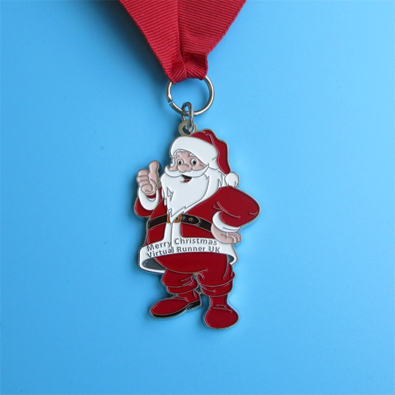Diseño profesional gratuito Regalo de metal de Navidad Medallón Medallón Medalla deportiva