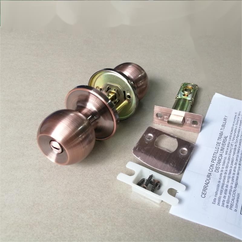 2501 PIERA DE PUERTA DE PRIVACIÓN PARA DORMITORIO Y BAÑO, COLLO DE PUERTA DE Bola sin llave interior: cobre antiguo