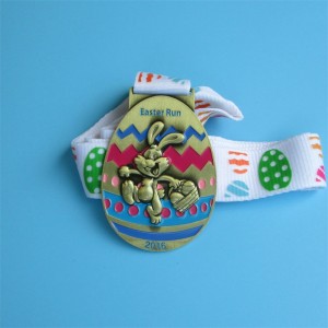 Medallas de metal animal 3d Holiday Running Medlas