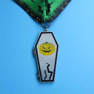 Medallas de metal personalizadas regalosnavideños Halloween Festival de Pascua de la Pascua Medalla de plegado de almejas