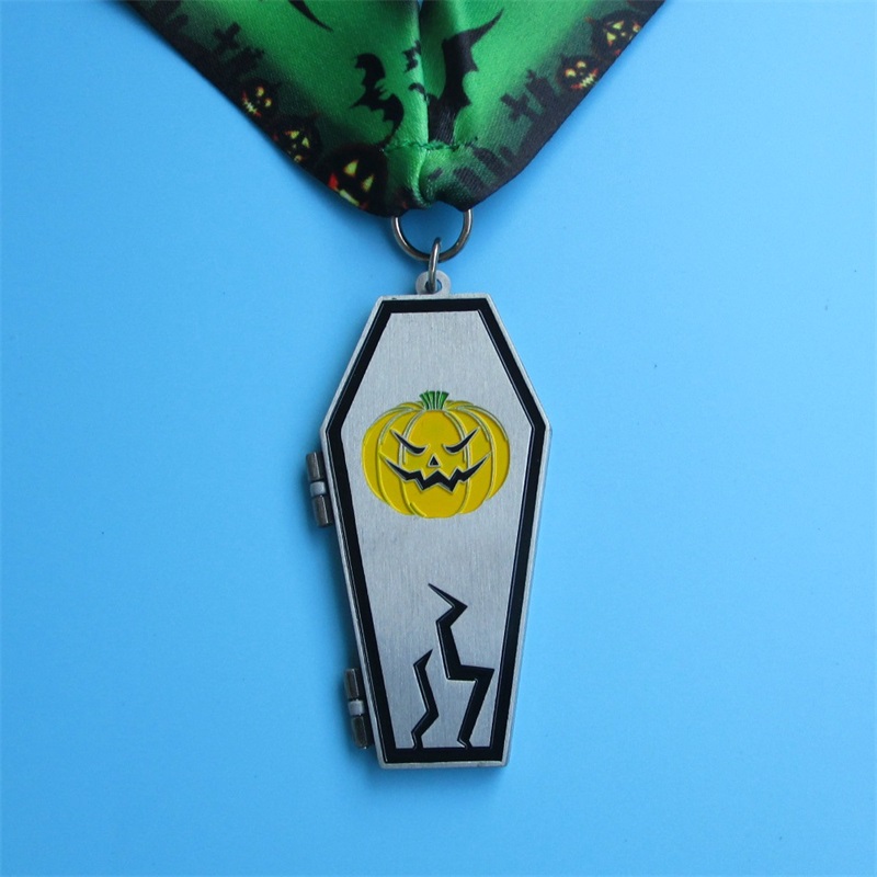 Medallas de metal personalizadas regalosnavideños Halloween Festival de Pascua de la Pascua Medalla de plegado de almejas