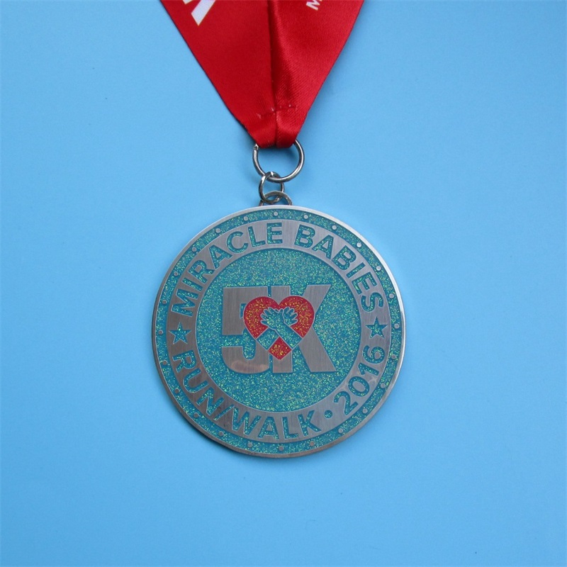 Souvenirs of Public Welfare Activition Medallas de metal con brillo