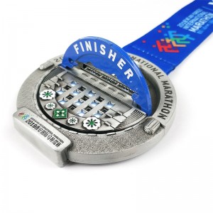 Marathon Medal Finalers 2018 Cool Design Medalla de Premios Mundiales Mundiales Extraables