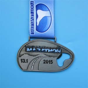 Medallas de ciclo de collar de medallón personalizado medallas de metal chapadas antiguas