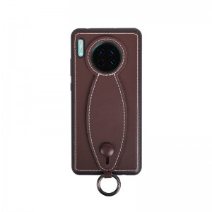 Adecuado para la caja de teléfono móvil Huawei Mate30/PRO30, estuche de cuero protector con correa de mano personalizada de piel de pantorrilla italiana, con buena resistencia de otoño, durabilidad y protección