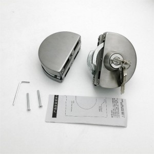 GDL001 201 Lock de seguridad antirrobo de vidrio de metal de acero inoxidable de acero inoxidable, bloqueo de compuerta deslizante de empuje de empuje de empuje sin cojeo de doble balanceo