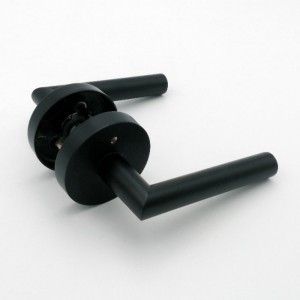 R7505 Manijas de la puerta de las puertasnegras y de la puerta de privacidad para el baño del dormitorio, las palancas de puertas de servicio pesado de diseño moderno contemporáneo con cerradura