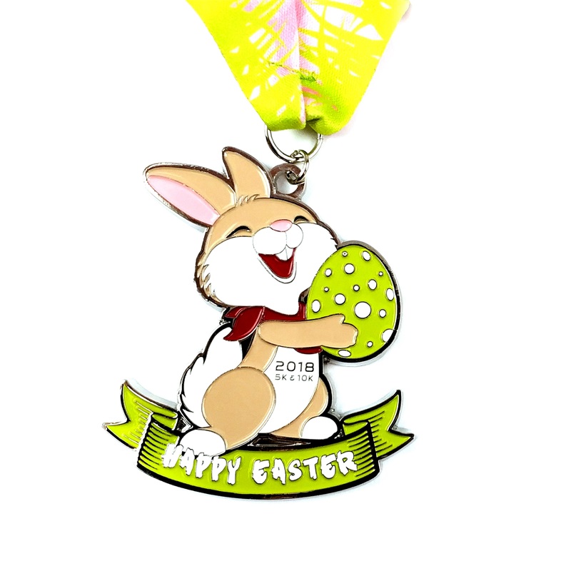 Regalos festivos Medallas personalizadas Conejito de Pascua&Medallas de huevo de Pascua