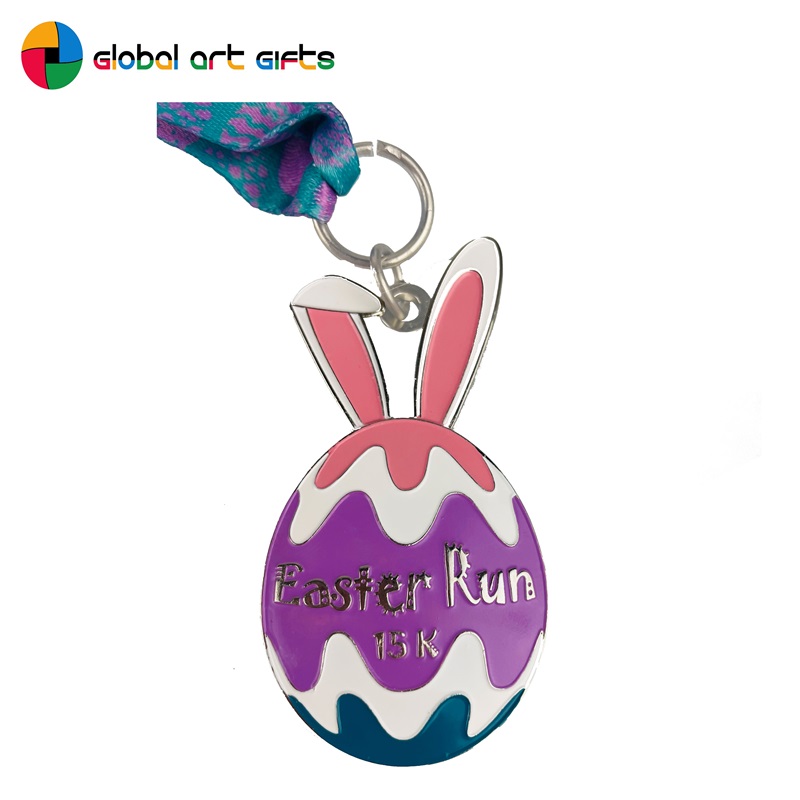 Diseño para Medallas de Metal de huevo de Easter Bunny&Pascua