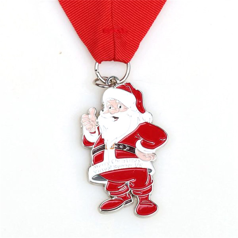 Regalo de medallas personalizadas de Santa Running Medalls para Navidad