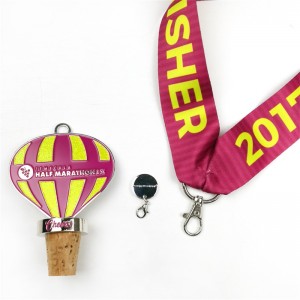 Medallas personalizadas de media maratón Botella de vino Medalla de viñedo con encanto