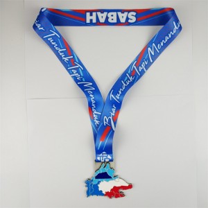 Medallas conmemorativas Mapa de casting de aleación de zinc para premios de eventos corporativos de la ciudad