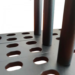 Soporte flotante de acero pulverizante en polvonegro de alta calidad con varilla de soporte extraíble