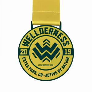 3D Gold Metal Marathon Running Sport Medalla Medalla de pulverización de color UV Medallas de estampado UV