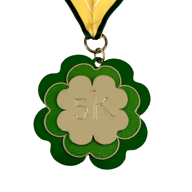 3D Gold Metal Marathon Running Sport Medalla Medalla de pulverización de color UV Medallas de estampado UV