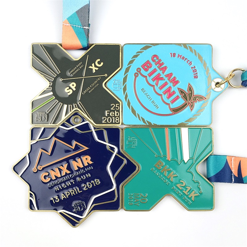 Premio Marathon Running Medal de medalla de metal de metal personalizado Medalla de enclavamiento