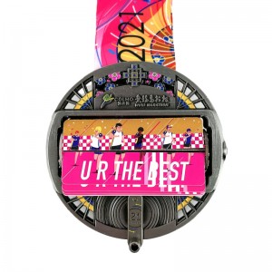 Medallas de premio de producción de mordaza y tazas de color 3D Medallas